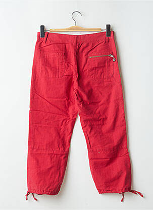 Pantalon 7/8 tissage popeline taille normale rouge RWD femme
