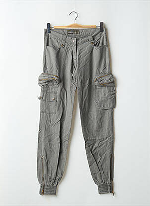 Pantalon cargo tissage popeline taille basse vert RWD femme