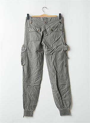 Pantalon cargo tissage popeline taille basse vert RWD femme