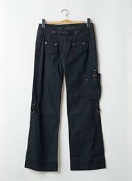 Pantalon cargo coupe droite taille basse noir FREEMAN T.PORTER femme
