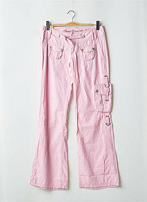 Pantalon cargo coupe droite taille basse rose FREEMAN T.PORTER femme