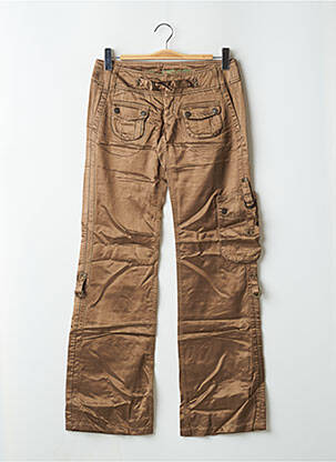 Pantalon cargo coupe droite taille normale marron FREEMAN T.PORTER femme