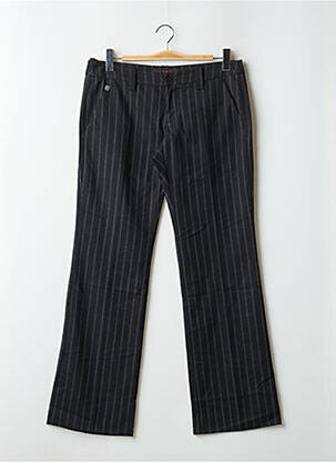 Pantalon large fermeture zippée sous rabat boutonné taille basse noir FREEMAN T.PORTER femme