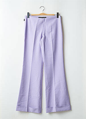 Pantalon flare taille à pinces taille haute violet FREEMAN T.PORTER femme