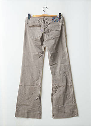 Pantalon flare fermeture zippée sous rabat boutonné beige BE YOU K homme