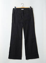 Pantalon flare fermeture zippée sous rabat boutonné noir BE YOU K homme