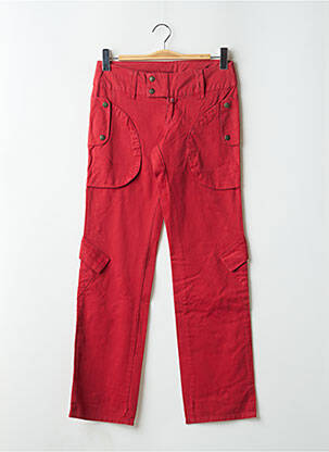 Pantalon cargo coupe droite rouge BE YOU K femme