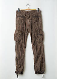 Pantalon cargo coupe droite marron LE TEMPS DES CERISES femme