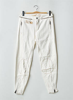 Pantalon droit taille normale taille normale blanc SCHOOL RAG femme