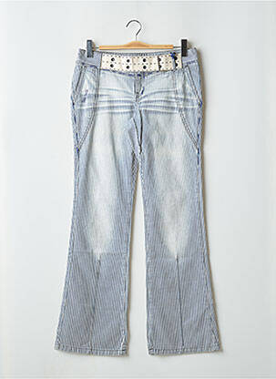 Jean coupe flare taille basse taille basse bleu TEDDY SMITH femme