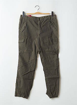 Pantalon cargo poches taille basse vert TEDDY SMITH femme
