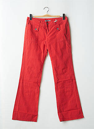 Pantalon flare stretch taille basse rouge TEDDY SMITH femme
