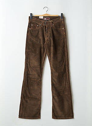 Pantalon droit poches taille basse marron TEDDY SMITH femme