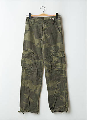 Pantalon cargo poches taille basse vert TEDDY SMITH femme