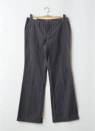 Pantalon droit tissage popeline taille basse gris TEDDY SMITH femme