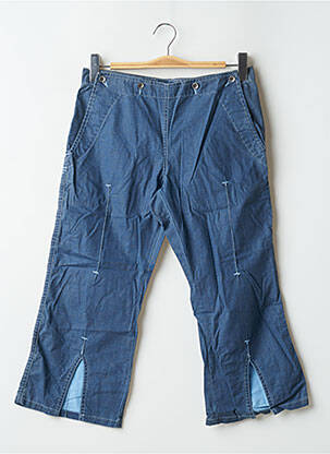 Pantalon 7/8 stretch taille basse bleu TEDDY SMITH femme