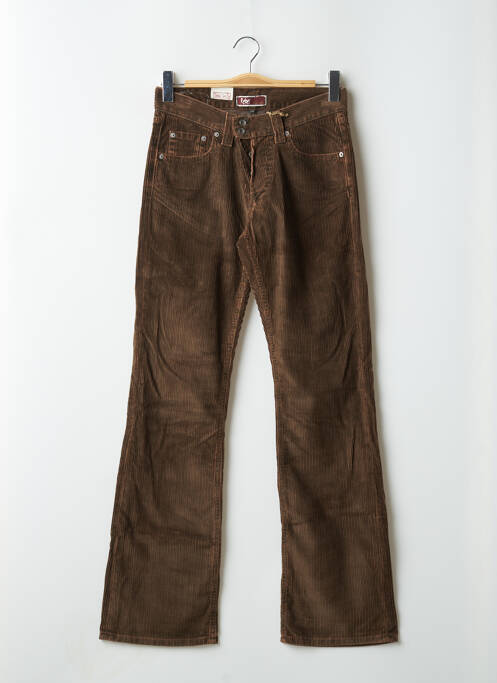 Pantalon droit poches taille basse marron TEDDY SMITH femme
