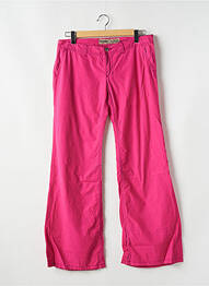 Pantalon droit tissage popeline taille normale rose FREEMAN T.PORTER femme