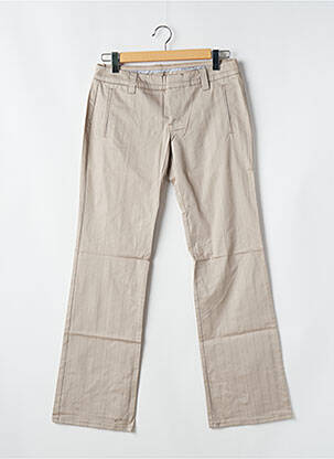 Pantalon chino tissage popeline taille normale beige FREEMAN T.PORTER femme