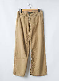 Pantalon droit tissage popeline taille normale beige FREEMAN T.PORTER femme
