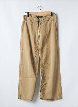 Pantalon droit tissage popeline taille normale beige FREEMAN T.PORTER femme