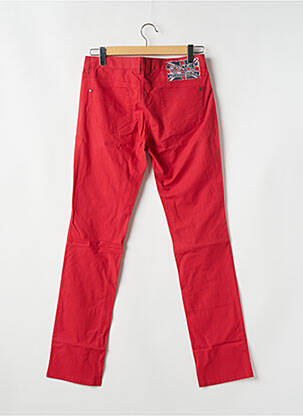 Pantalon slim tissage popeline taille normale rouge FREEMAN T.PORTER femme