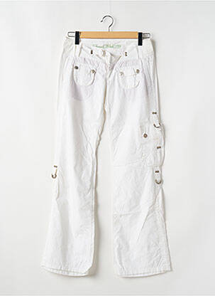 Pantalon cargo coupe droite taille basse blanc FREEMAN T.PORTER femme