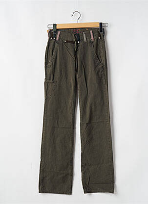 Pantalon cargo coupe droite taille normale vert FREEMAN T.PORTER femme
