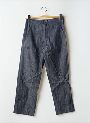 Pantalon 7/8 taille haute taille haute bleu BE YOU K femme