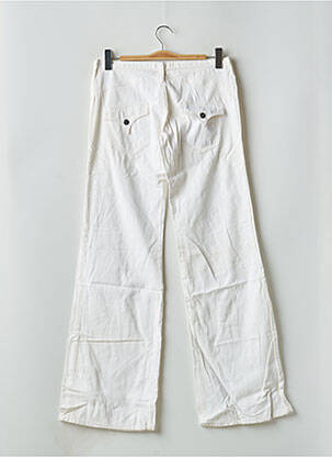 Pantalon droit tissage popeline taille basse blanc CIMARRON femme