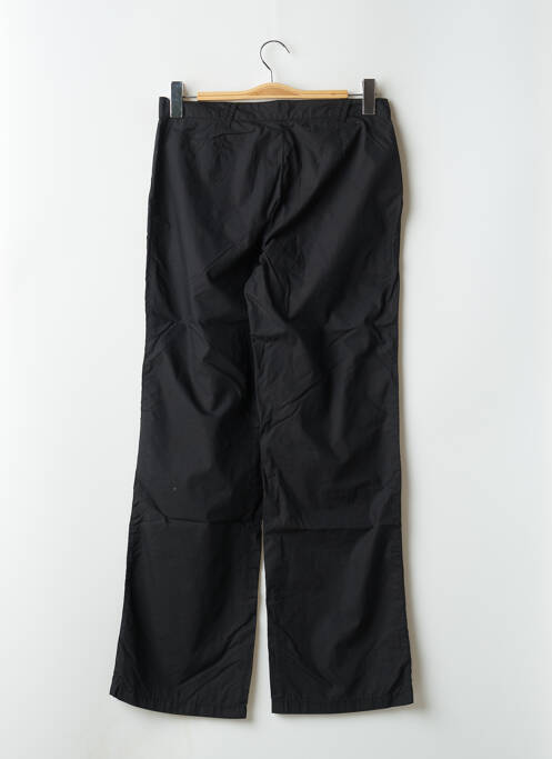 Pantalon droit tissage popeline taille basse noir DDP femme