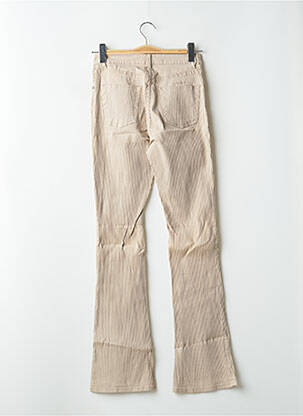 Pantalon flare taille haute taille haute beige SCHOOL RAG femme
