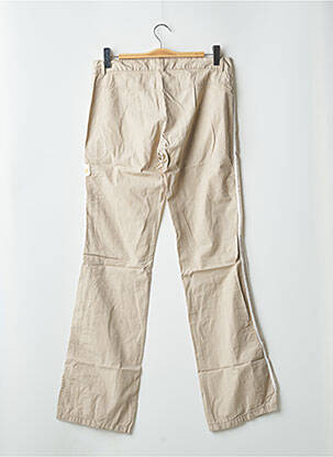 Pantalon droit tissage popeline taille basse beige SCHOOL RAG femme