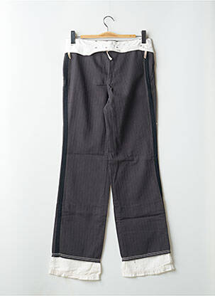Pantalon droit tissage popeline taille basse gris SCHOOL RAG femme
