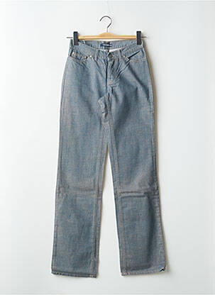 Jeans coupe droite stretch taille basse bleu SCHOOL RAG femme