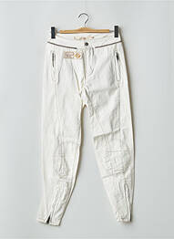 Pantalon 7/8 taille haute taille haute beige SCHOOL RAG femme