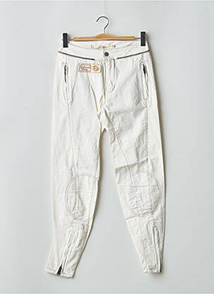 Pantalon 7/8 taille haute taille haute beige SCHOOL RAG femme