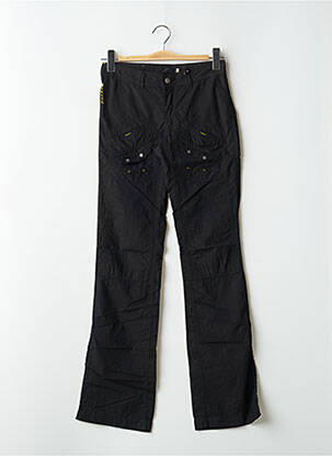 Pantalon cargo slim taille basse noir SCHOOL RAG femme