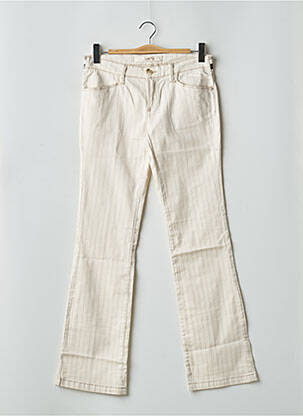 Pantalon flare taille basse taille basse beige SCHOOL RAG femme