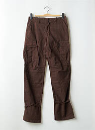 Pantalon cargo tissage popeline taille normale marron SCHOOL RAG femme