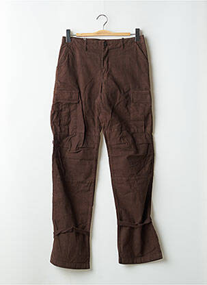 Pantalon cargo tissage popeline taille normale marron SCHOOL RAG femme