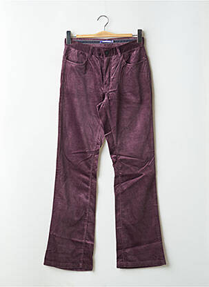 Pantalon flare stretch taille haute violet SCHOOL RAG femme