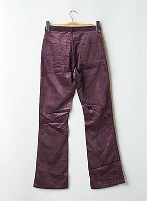 Pantalon flare stretch taille haute violet SCHOOL RAG femme