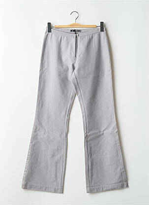Pantalon flare taille à pinces taille haute gris SCHOOL RAG femme