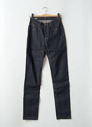 Jeans coupe slim tissage brut taille haute noir DEEP SOUL femme