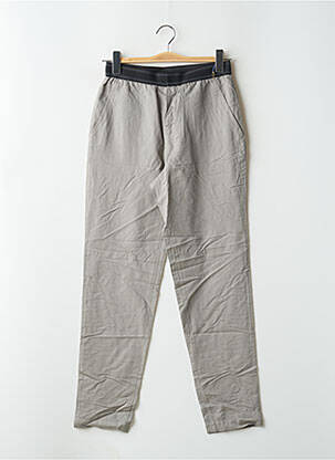 Pantalon chino tissage popeline taille normale gris LEON & HARPER femme