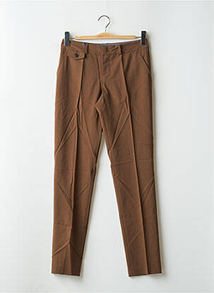 Pantalon droit stretch taille normale marron LEON & HARPER femme