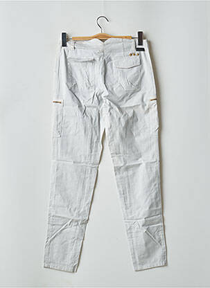 Pantalon slim tissage popeline taille normale gris LEON & HARPER femme