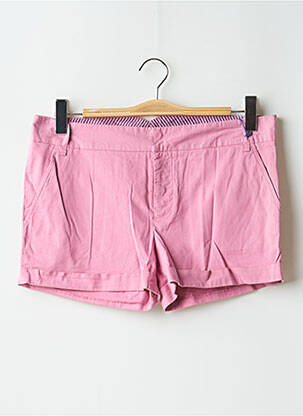 Short fermeture zippée sous rabat boutonné taille normale rose LEON & HARPER femme