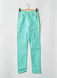 Jeans coupe slim stretch taille normale vert BONAVENTURE femme